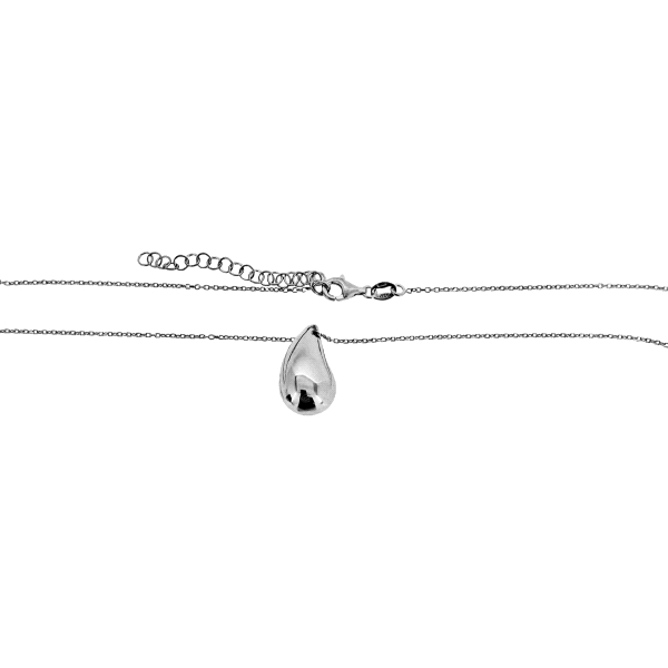 COLLAR GOTA DE AGUA BRILLO PLATA 1ª LEY