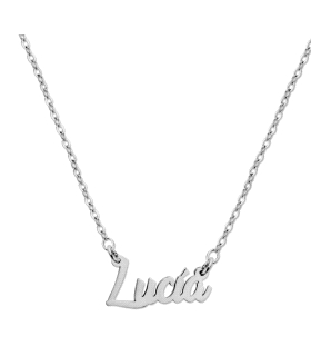 COLLAR LETRERO PERSONALIZADO PLATA 1ª LE