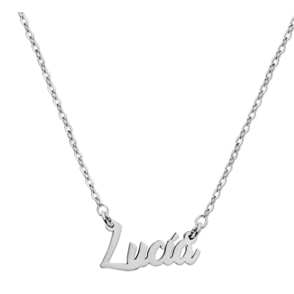 COLLAR LETRERO PERSONALIZADO PLATA 1ª LE