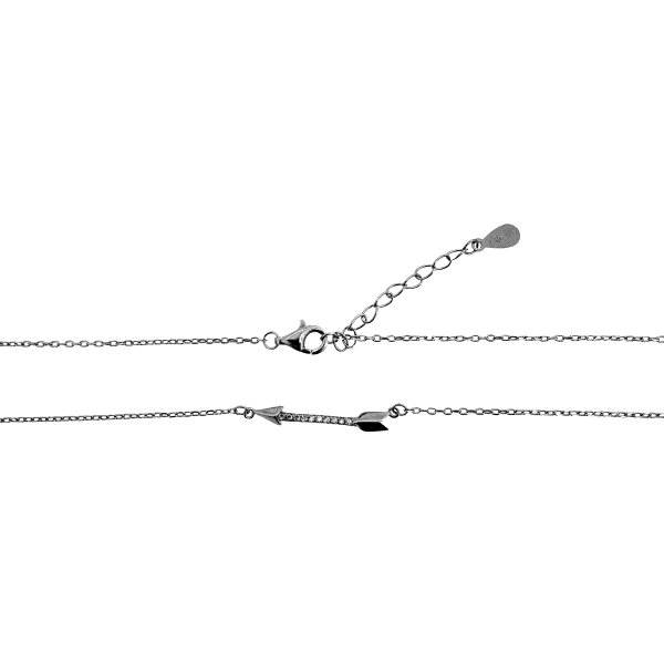 COLLAR  FLECHA PLATA 1ª LEY 40 + 3 CM.