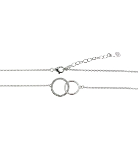 COLLAR KARMA DOBLE CIRCULO PLATA 1ª LEY