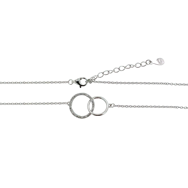 COLLAR KARMA DOBLE CIRCULO PLATA 1ª LEY