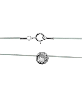 COLLAR PUNTO DE LUZ PLATA 1ª LEY 40 CM..