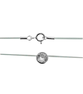 COLLAR PUNTO DE LUZ PLATA 1ª LEY 40 CM..