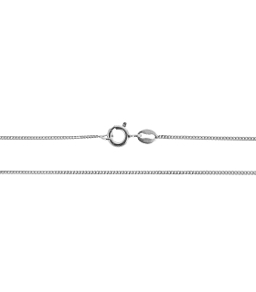 COLLAR CADENA BARBADA PLATA 1ª LEY 40 CM