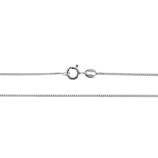 COLLAR CADENA BARBADA PLATA 1ª LEY 40 CM