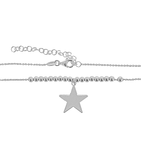 COLLAR ESTRELLA  PLATA 1ª LEY 40 + 5 CM.