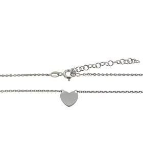 COLLAR CORAZON ENAMORADOS PLATA 1ª LEY 4