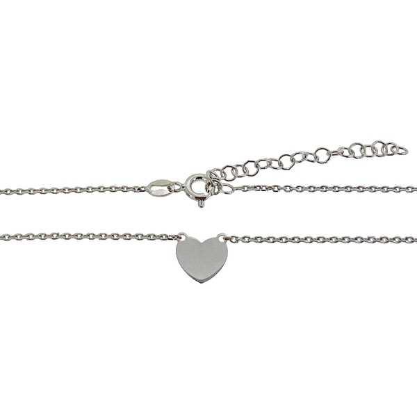 COLLAR CORAZON ENAMORADOS PLATA 1ª LEY 4