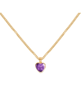 COLLAR CORAZON ENAMORADOS PLATA 1ª LEY
