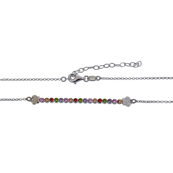 COLLAR RIVIERE COLOR PLATA 1ª LEY 40 + 5