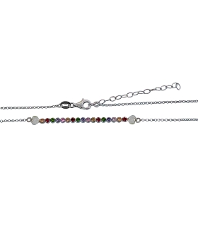 COLLAR RIVIERE COLOR PLATA 1ª LEY 40 + 5