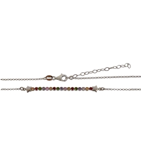 COLLAR RIVIERE COLOR PLATA 1ª LEY 40 + 5