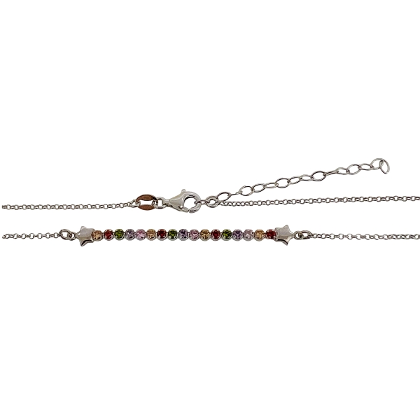 COLLAR RIVIERE COLOR PLATA 1ª LEY 40 + 5