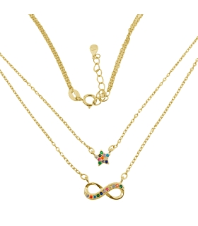 COLLAR INFINITO + ESTRELLA PLATA 1ª LEY