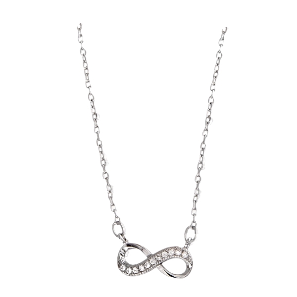 COLLAR INFINITO PLATA 1ª LEY 40 + 3 CM.