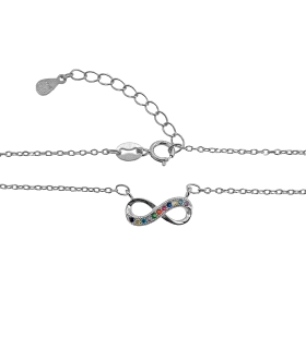 COLLAR INFINITO PLATA 1ª LEY 40 CM.