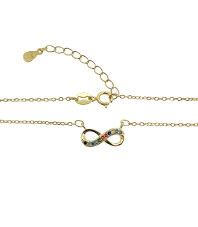 COLLAR INFINITO PLATA 1ª LEY CHAPADA 40