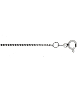 COLLAR CADENA BARBADA PLATA 1ª LEY 40 CM