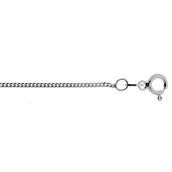 COLLAR CADENA BARBADA PLATA 1ª LEY 40 CM