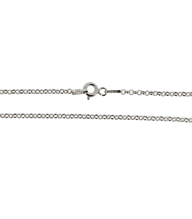 CADENA MUJER PLATA PRIMERA LEY 40 CM.