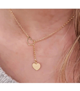 COLLAR ENAMORADOS CORAZON PLATA 1ª LEY