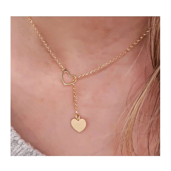 COLLAR ENAMORADOS CORAZON PLATA 1ª LEY