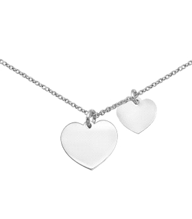 COLLAR ENAMORADOS PLATA 1ª LEY 40 + 4 CM