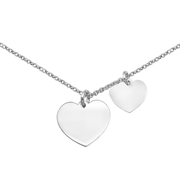 COLLAR ENAMORADOS PLATA 1ª LEY 40 + 4 CM