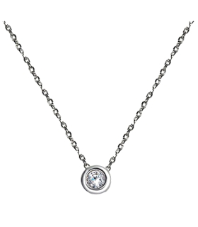 COLLAR PUNTO DE LUZ PLATA 1ª LEY 40+3 CM