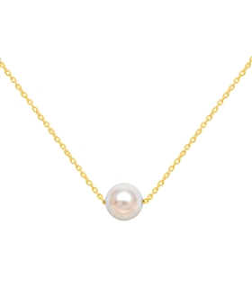 COLLAR PERLA PLATA 1ª LEY CHAPADA 40 + 4