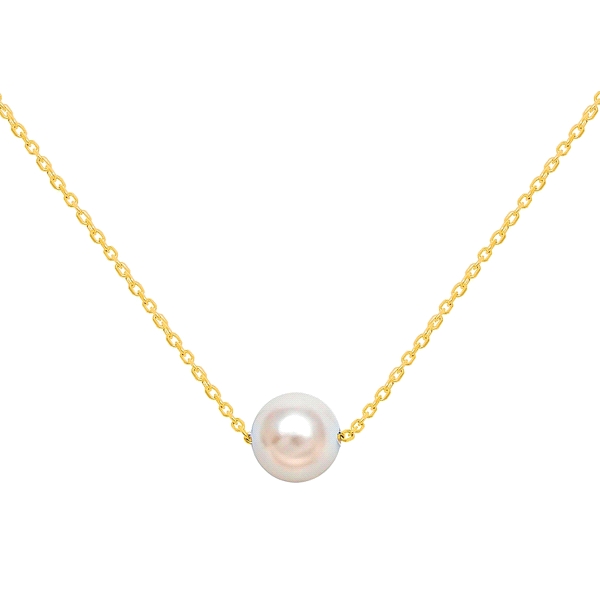 COLLAR PERLA PLATA 1ª LEY CHAPADA 40 + 4