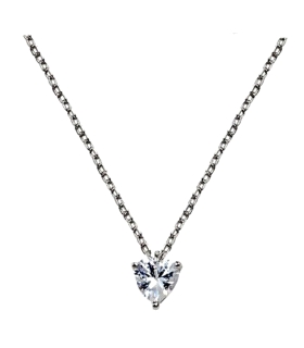 GARGANTILLA CORAZON PLATA 1ª LEY 40+3CM