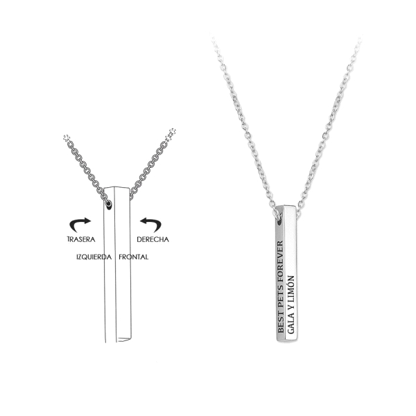 COLLAR LINGOTE PLATA PRIMERA LEY 43+4 CM