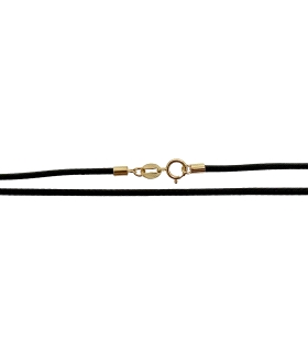 COLLAR TRENZADO SINTÉTICO  PLATA 1ª LEY