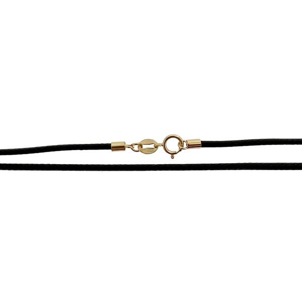 COLLAR TRENZADO SINTÉTICO  PLATA 1ª LEY
