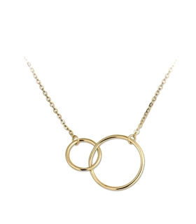 COLLAR KARMA DOBLE CIRCULO PLATA 1ª LEY