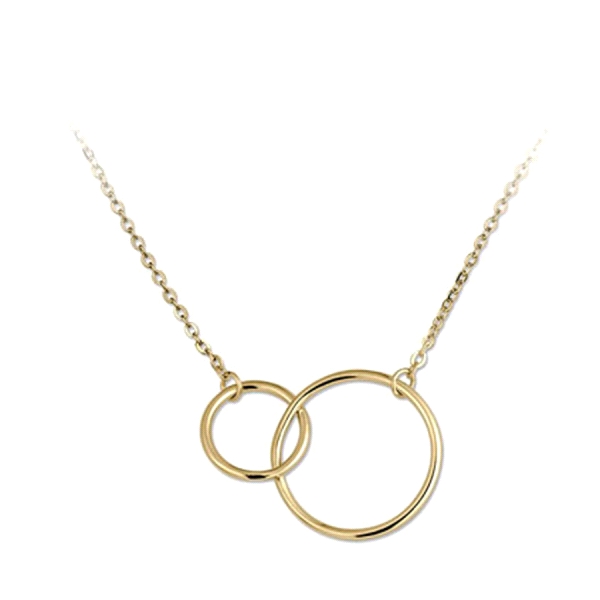 COLLAR KARMA DOBLE CIRCULO PLATA 1ª LEY