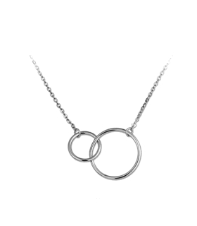 COLLAR DOBLE CIRCULO KARMA PLATA 1ª LEY