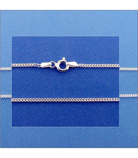 COLLAR CADENA BARBADA PLATA 1ª LEY 40 CM