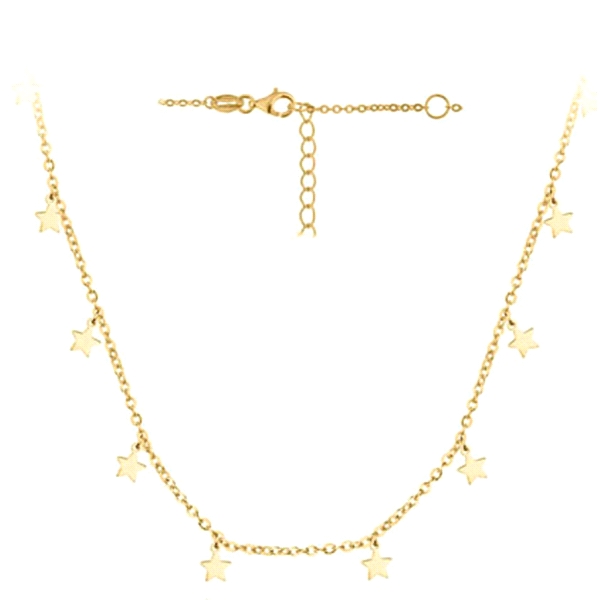 COLLAR ESTRELLAS PLATA PRIMERA LEY 38-45