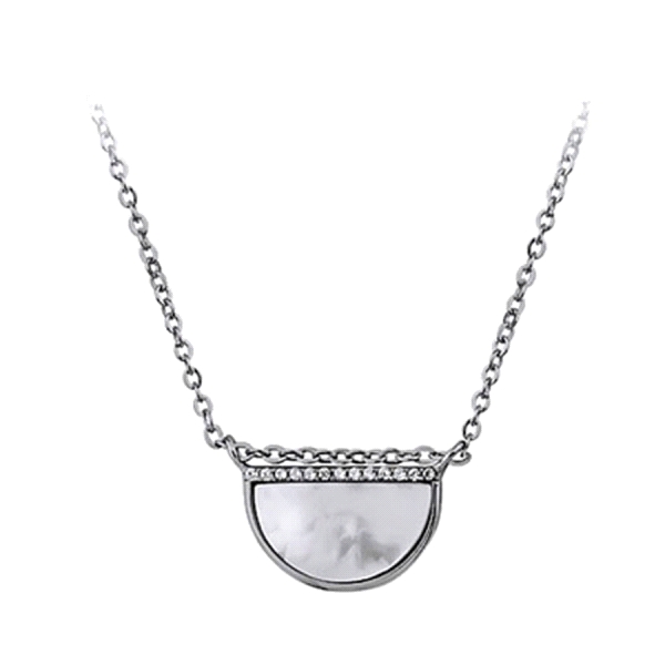 COLLAR MUJER PLATA PRIMERA LEY 40 CM.