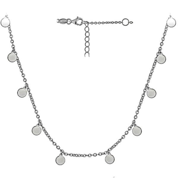 GARGANTILLA CIRCULOS PLATA 1ªLEY 38-45CM