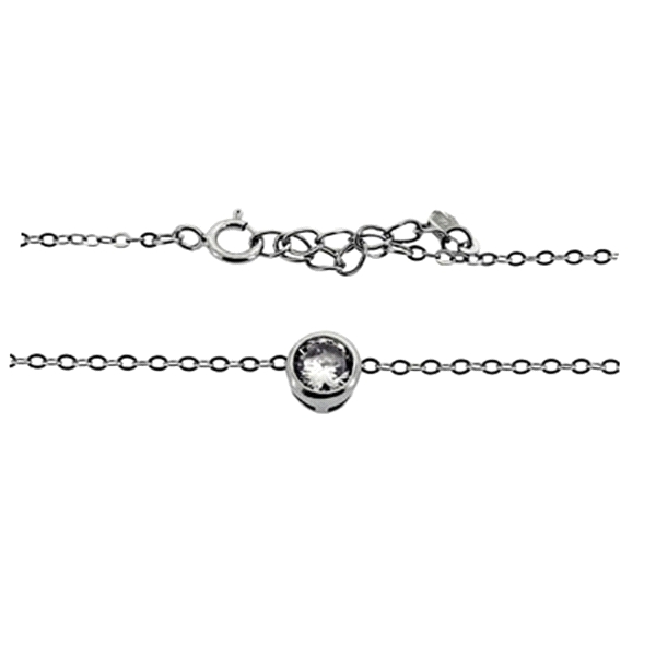 COLLAR PUNTO DE LUZ PLATA 1ª LEY 40 CM.