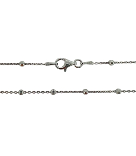 COLLAR BOLAS PLATA PRIMERA LEY 40 CM.