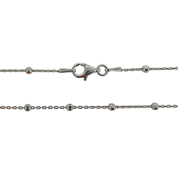 COLLAR BOLAS PLATA PRIMERA LEY 40 CM.