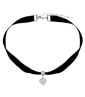 GARGANTILLA CORAZON PLATA 1ª LEY RODIADA
