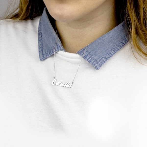COLLAR PERSONALIZADO PLATA 1ª LEY 40 + 4
