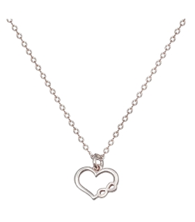 COLLAR CORAZON + INFINITO PLATA 1ª LEY 3
