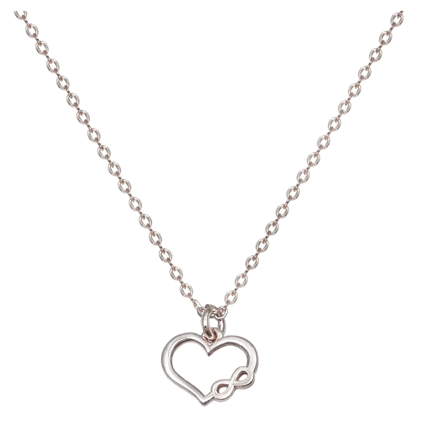 COLLAR CORAZON + INFINITO PLATA 1ª LEY 3